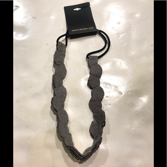 3 Forever21 PEWTER Beaded Bridesmaid Hair headband - Picture 9 of 16